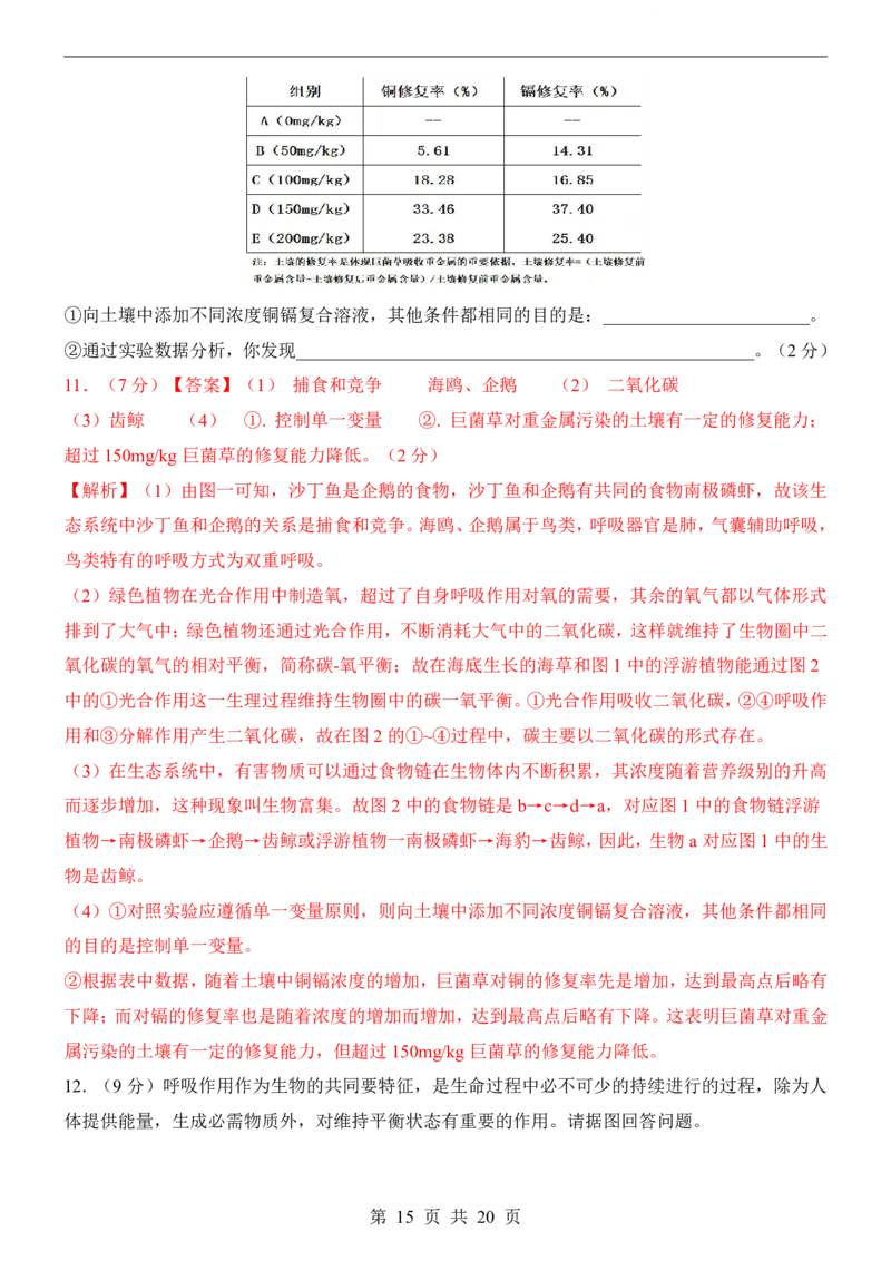 生物(湖北卷)_中考押题2026《中考押题》系列（9科全套实时更新中）_2026版中考《考前押测卷》地区版（地生）_2026《生物中考&bull;考前押题卷》地区版