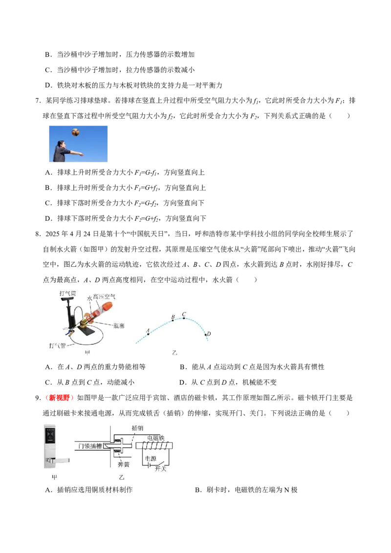 物理(青岛卷)(考试版)_中考押题2026《中考押题》系列（9科全套实时更新中）_2026版中考《金卷考前预测卷》全国多地区版（物理）_物理(青岛卷)