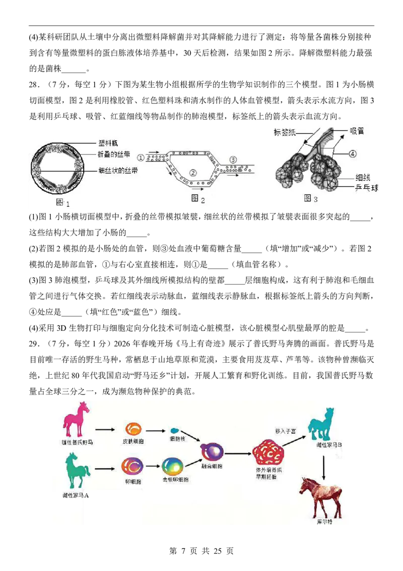 生物(河北卷)_中考押题2026《中考押题》系列（9科全套实时更新中）_2026版中考《考前押测卷》地区版（地生）_2026《生物中考&bull;考前押题卷》地区版