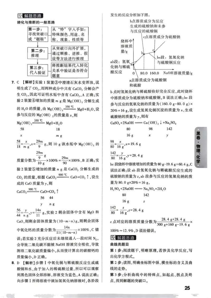 物理化学黑卷答案_中考押题2026《中考押题》系列（9科全套实时更新中）_万唯2026版初中《万唯黑白卷》7科全套（武汉）_物化