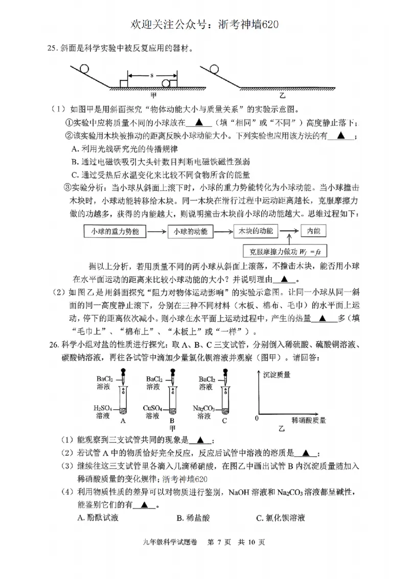 科学卷-2604丽水一模_中考押题2026《中考押题》系列（9科全套实时更新中）_浙江2026版中考《浙江一模二模》多地区全套（浙江）_2604丽水一模