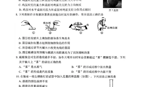 科学卷-2604丽水一模_中考押题2026《中考押题》系列（9科全套实时更新中）_浙江2026版中考《浙江一模二模》多地区全套（浙江）_2604丽水一模