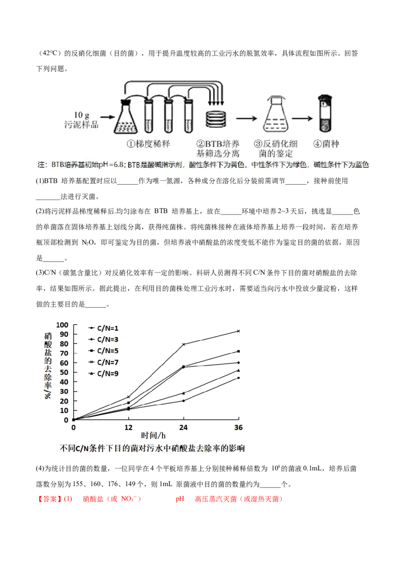 考向26发酵工程-备战2023年高考生物一轮复习考点微专题（全国通用）（解析版）(1)_通用版（老高考）复习资料_2023年复习资料_一轮复习