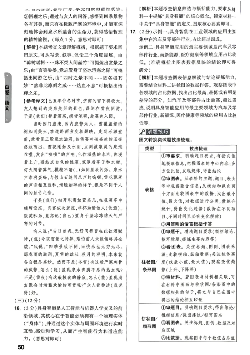 白卷语文答案_中考押题2026《中考押题》系列（9科全套实时更新中）_万唯2026版初中《万唯黑白卷》7科全套（山东）_2026《万唯中考&bull;山东黑白卷》语文