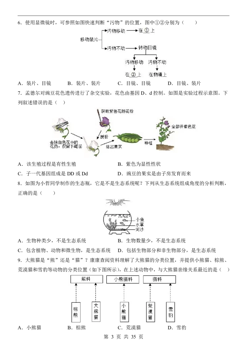 生物(山东卷)_中考押题2026《中考押题》系列（9科全套实时更新中）_2026版中考《考前押测卷》地区版（地生）_2026《生物中考&bull;考前预测卷》地区版