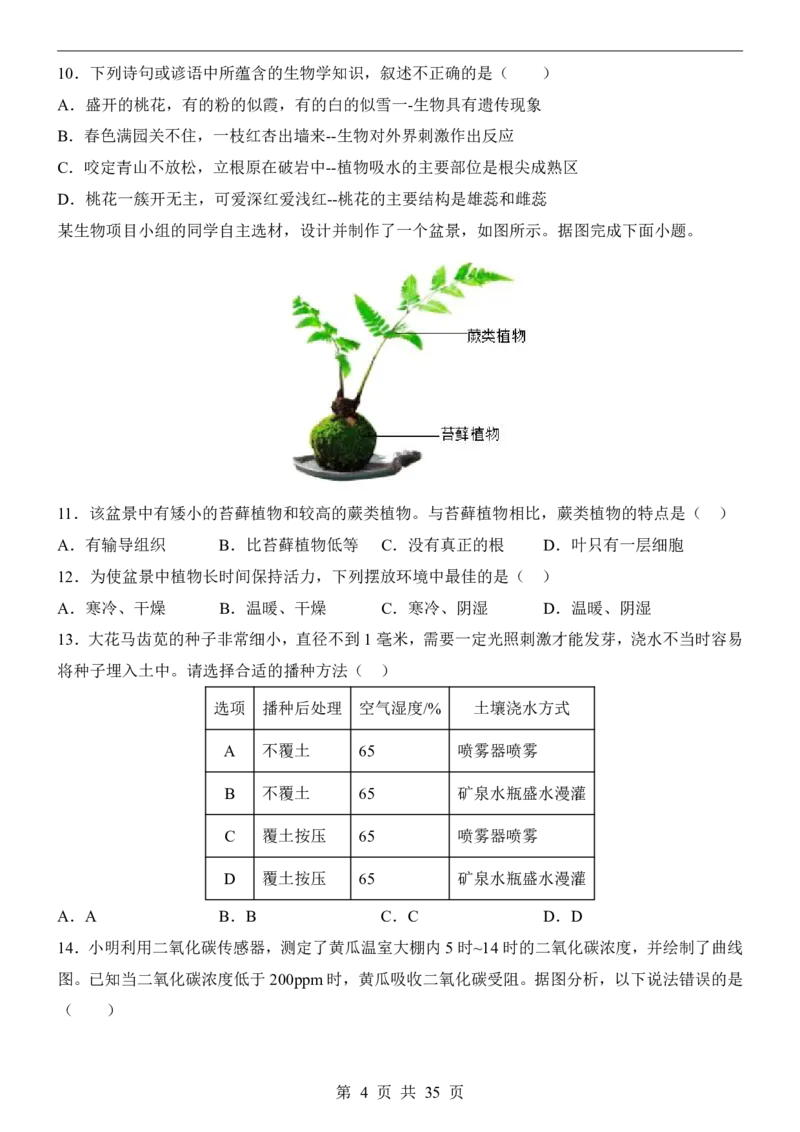 生物(山东卷)_中考押题2026《中考押题》系列（9科全套实时更新中）_2026版中考《考前押测卷》地区版（地生）_2026《生物中考&bull;考前预测卷》地区版