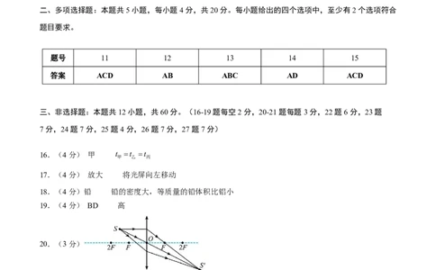 物理(济南卷)(参考答案)_中考押题2026《中考押题》系列（9科全套实时更新中）_2026版中考《金卷考前预测卷》全国多地区版（物理）_物理(济南卷)
