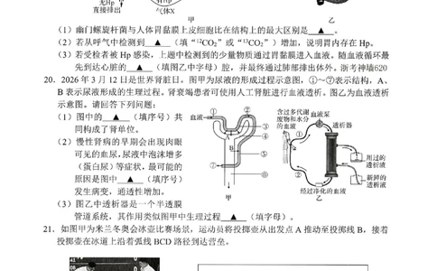 科学卷-2604杭绍精准模拟(萧余临绍兴等地部分学校模拟)_中考押题2026《中考押题》系列（9科全套实时更新中）_浙江2026版中考《浙江一模二模》多地区全套（浙江）