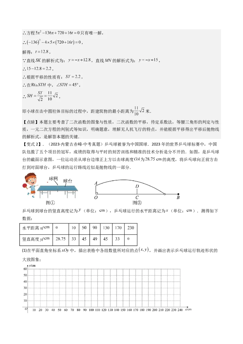 压轴题02二次函数实际应用五种考法（教师版）_人教版数学九年级上册_版本二_九年级数学上册（人教版）_压轴题攻略-V9_2025版