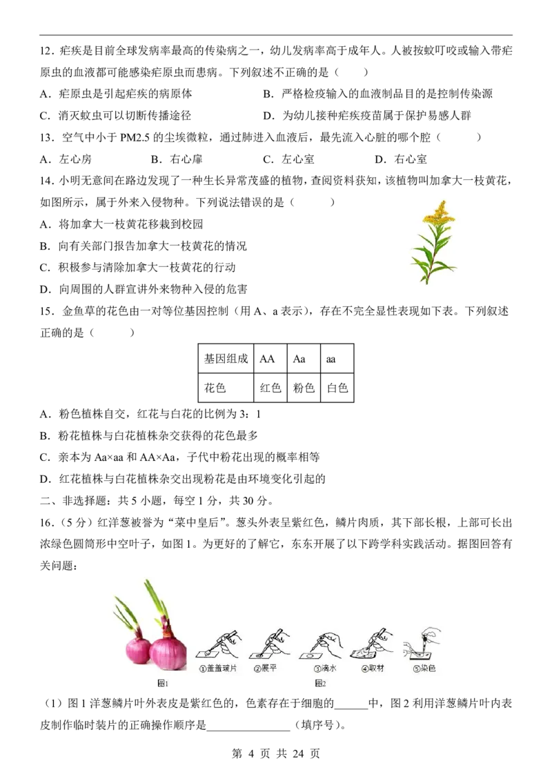 生物(广西卷)_中考押题2026《中考押题》系列（9科全套实时更新中）_2026版中考《考前押测卷》地区版（地生）_2026《生物中考&bull;考前预测卷》地区版