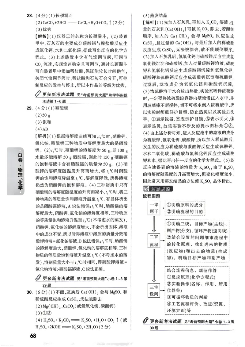 物理化学白卷答案_中考押题2026《中考押题》系列（9科全套实时更新中）_万唯2026版初中《万唯黑白卷》7科全套（武汉）_物化