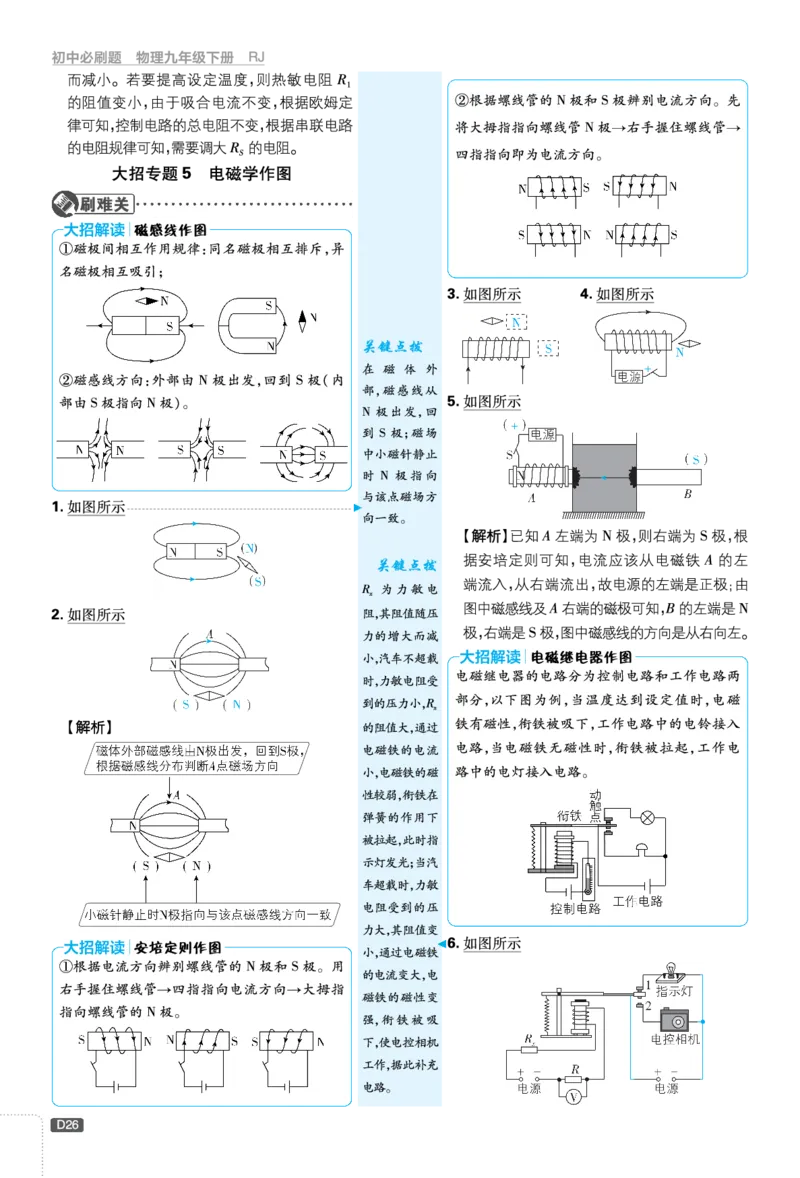 第二十章电与磁_2026中考押题卷合集_2026新中考中考全科资料_2026《理想树&bull;必刷题》（9年级下册）（物理）（人教）