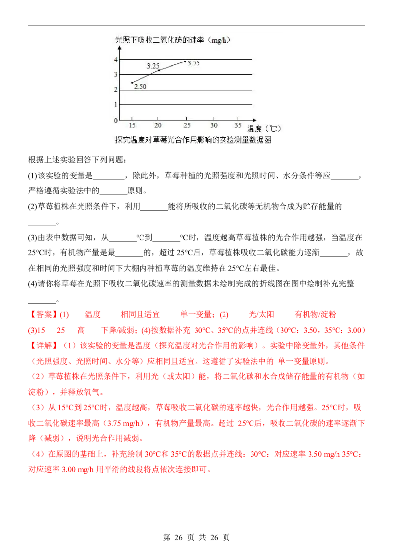 生物(全国通用)_中考押题2026《中考押题》系列（9科全套实时更新中）_2026版中考《考前押测卷》地区版（地生）_2026《生物中考&bull;考前押题卷》地区版