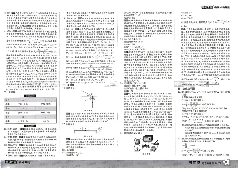 物理考向卷学习之星_中考押题2026《中考押题》系列（9科全套实时更新中）_领跑2026版中考《领跑考向卷》语数英物化（辽宁）_2026领跑中考考向卷物理