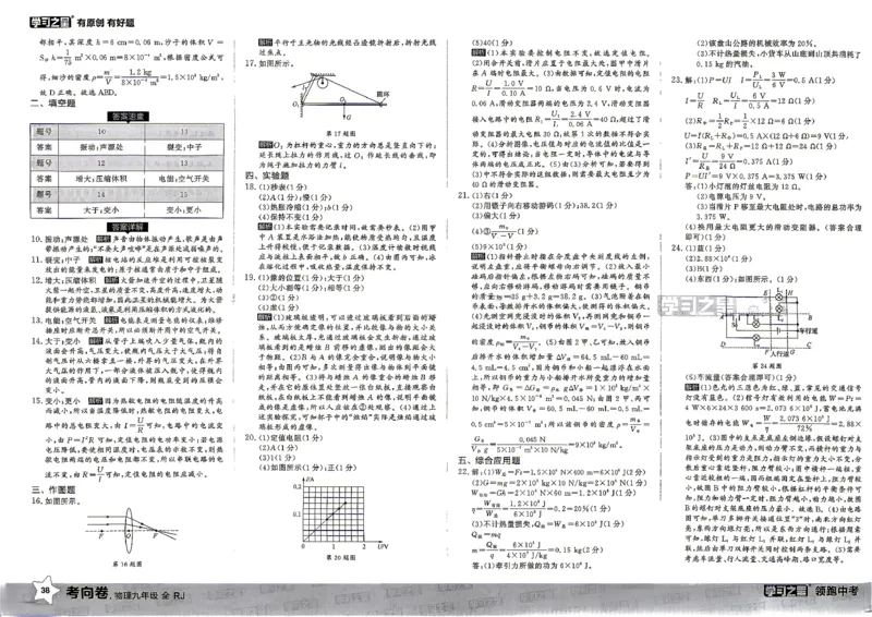 物理考向卷学习之星_中考押题2026《中考押题》系列（9科全套实时更新中）_领跑2026版中考《领跑考向卷》语数英物化（辽宁）_2026领跑中考考向卷物理