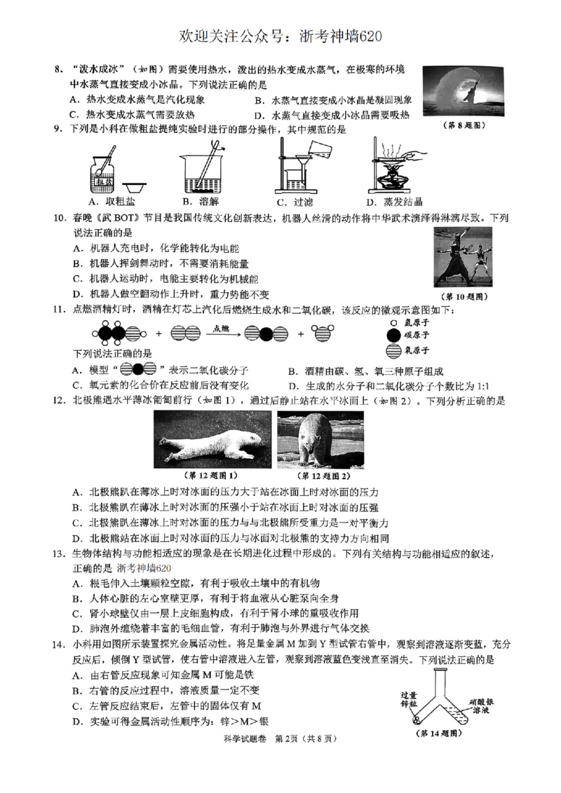 科学卷-2604舟山一模_中考押题2026《中考押题》系列（9科全套实时更新中）_浙江2026版中考《浙江一模二模》多地区全套（浙江）_2604舟山舟山一模