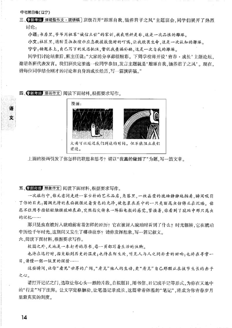 考前预测大题_中考押题2026《中考押题》系列（9科全套实时更新中）_万唯2026版初中《万唯黑白卷》7科全套（辽宁）