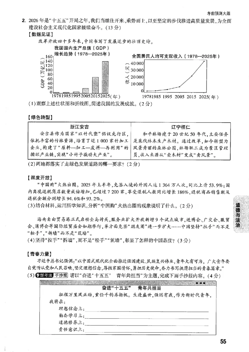 考前预测大题_中考押题2026《中考押题》系列（9科全套实时更新中）_万唯2026版初中《万唯黑白卷》7科全套（辽宁）