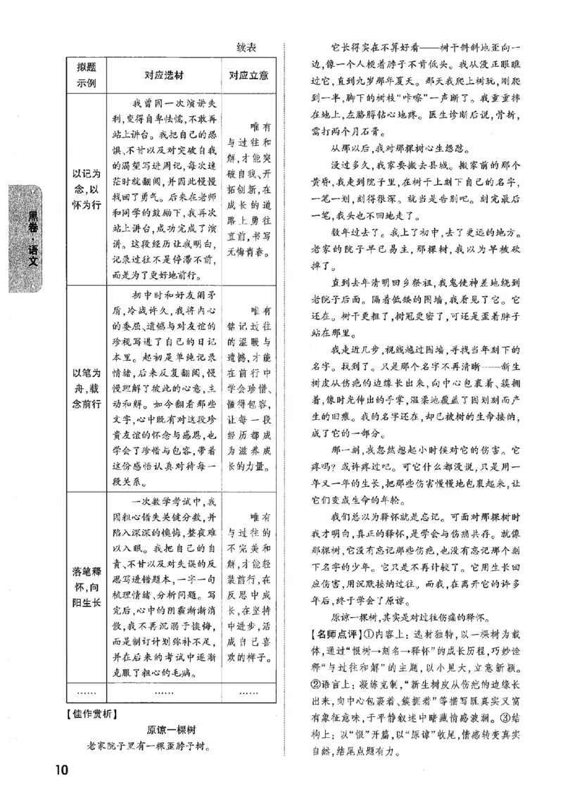 答案解析（含阅卷评分标准）_中考押题2026《中考押题》系列（9科全套实时更新中）_万唯2026版初中《万唯黑白卷》7科全套（辽宁）