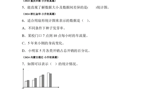 小升初真题卷统计与概率--真题汇编_小升初语数英真题卷+真题专项_小升初语数真题专项汇编_六下数学《真题专项汇编》