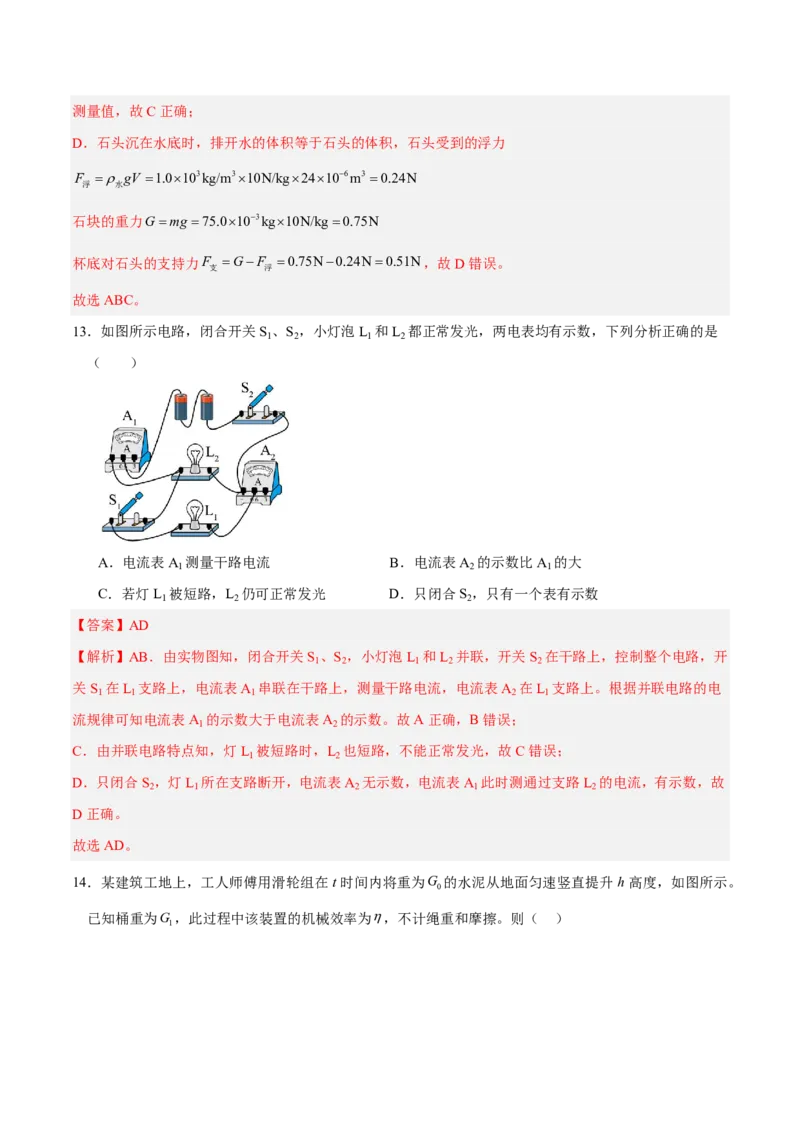 物理(青岛卷)(全解全析)_中考押题2026《中考押题》系列（9科全套实时更新中）_2026版中考《金卷考前预测卷》全国多地区版（物理）_物理(青岛卷)