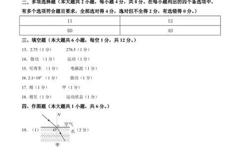 物理(广西卷)(参考答案)_中考押题2026《中考押题》系列（9科全套实时更新中）_2026版中考《金卷考前预测卷》全国多地区版（物理）_物理(广西卷)