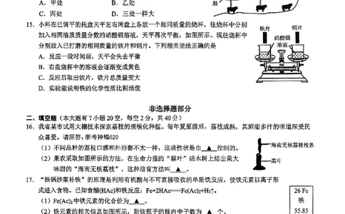 科学卷-2603浙里初中升学联考仿真卷（二）_中考押题2026《中考押题》系列（9科全套实时更新中）_浙江2026版中考《浙江一模二模》多地区全套（浙江）