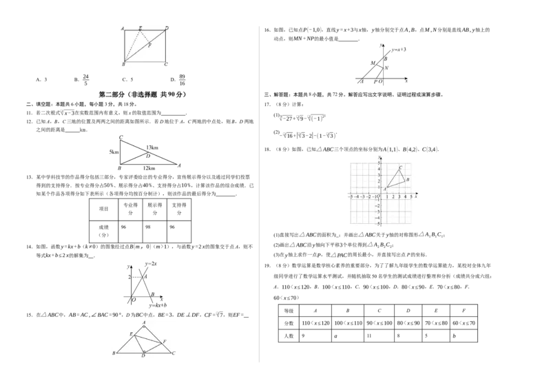 数学（考试版A3）_人教版数学九年级上册_版本二_九年级数学上册（人教版）_秋季开学摸底考_九年级数学秋季开学摸底考（人教版）