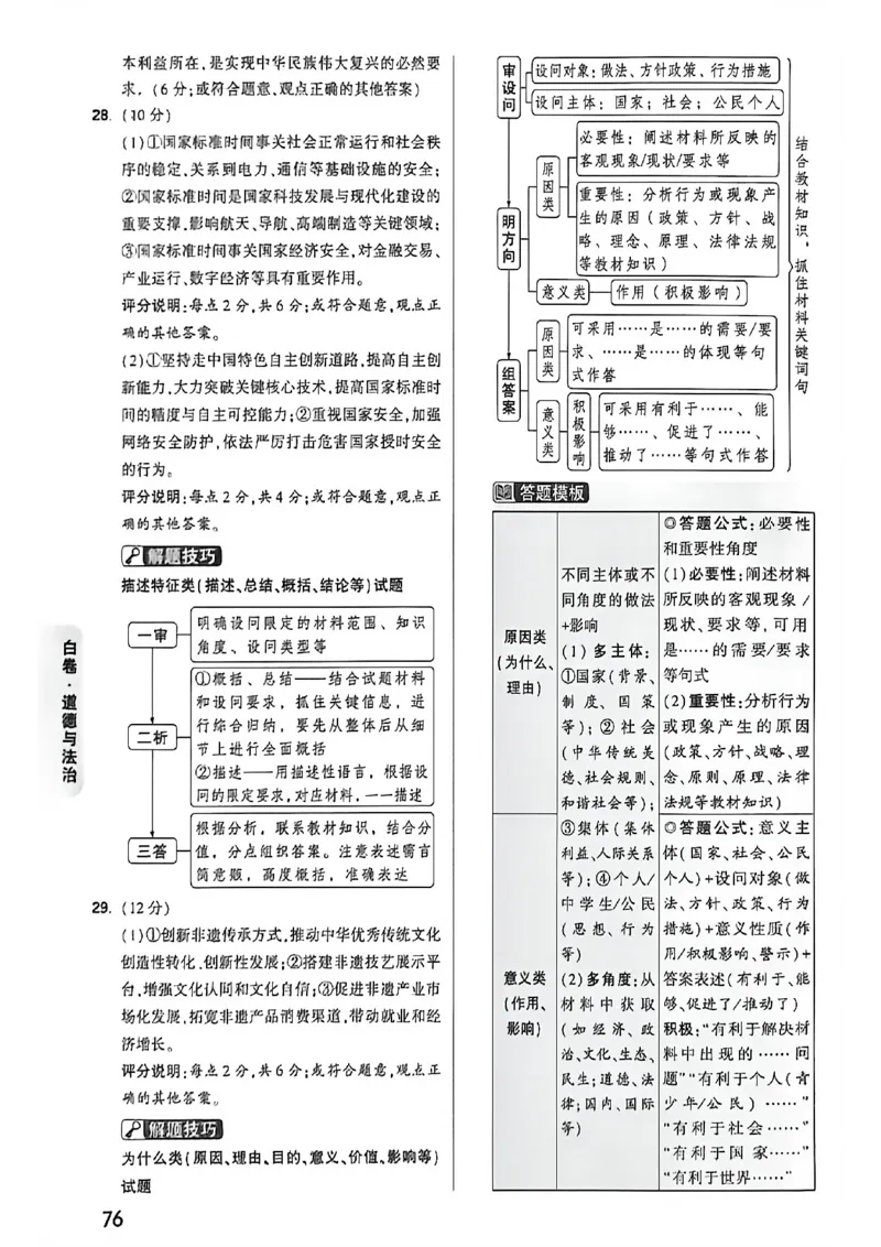 道法白卷答案_中考押题2026《中考押题》系列（9科全套实时更新中）_万唯2026版初中《万唯黑白卷》7科全套（福建）_万维道法