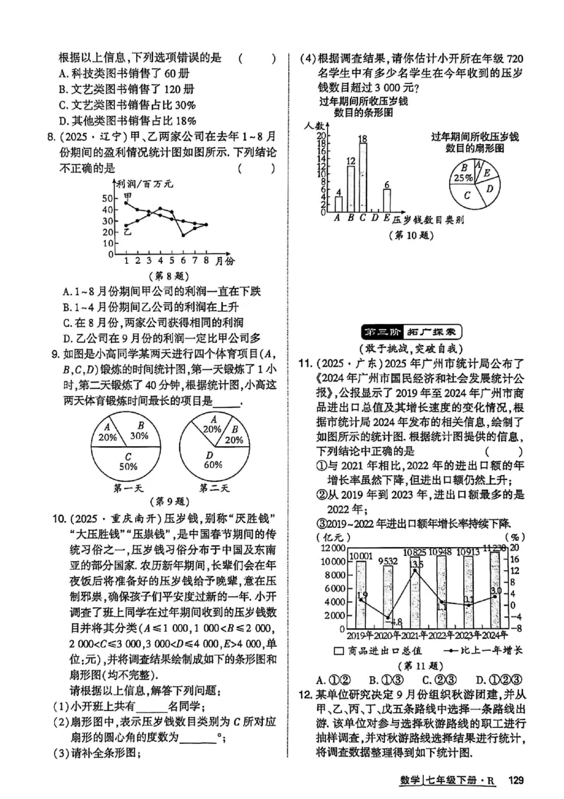 高分突破-数学-7下-作业本_2026中考押题卷合集_2026新中考中考全科资料_2026春初中数学七年级下册《高分突破》含答案（人教版）(1)