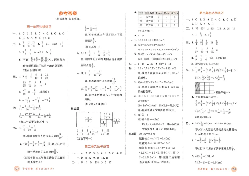 测评卷北师数学5下_26春53小学系列合集_1-6年级数学下册北师大版《53天天练》_25春53天天练北师数学5下