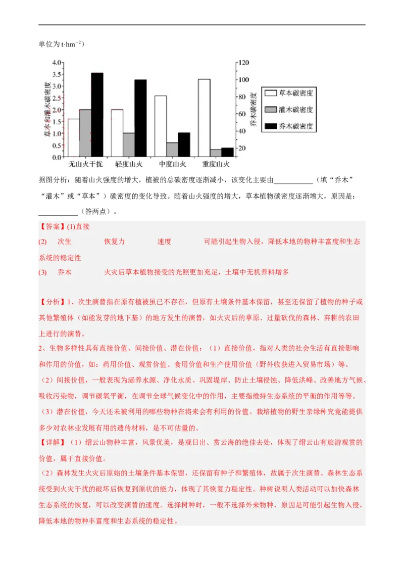 解密15种群与群落（分层训练)（解析版）_通用版（老高考）复习资料_2023年复习资料_二轮复习_高频考点解密2023年高考生物二轮复习讲义+分层训练（全国通用）