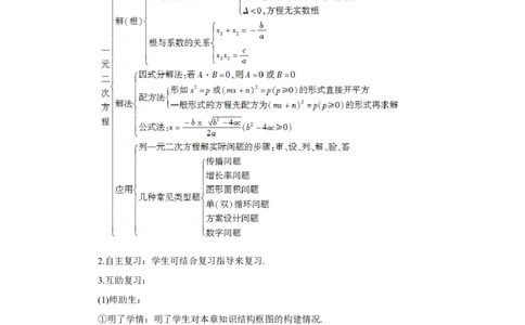 章末复习（导学案）_人教版数学九年级上册_版本二_九年级数学上册（人教版）_教学设计_教案多套_9上数教案推荐_R9数上教案_第二十一章一元二次方程_导学案_章末复习