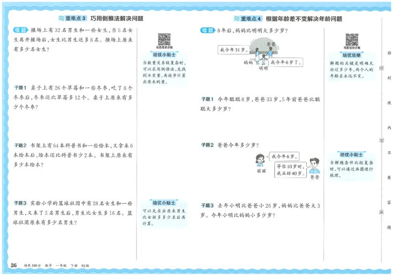 王朝霞培优100分数学人教1下_2026春小学教辅大合集_8-26春《王朝霞》系列_04.2026春WZX培Y100分数学语文人教1-6年级下册_数学《王朝霞培优100分》人教26春