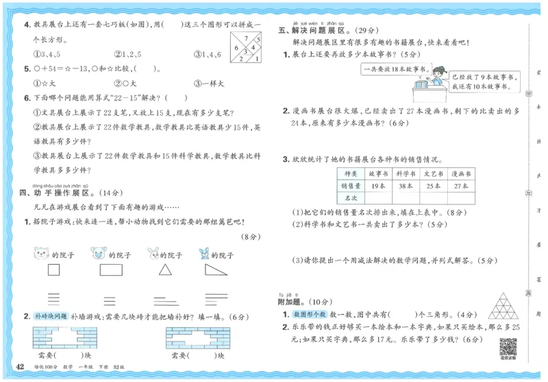 王朝霞培优100分数学人教1下_2026春小学教辅大合集_8-26春《王朝霞》系列_04.2026春WZX培Y100分数学语文人教1-6年级下册_数学《王朝霞培优100分》人教26春