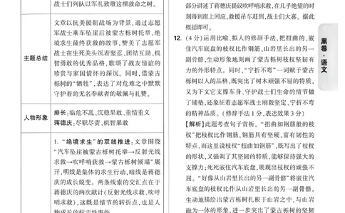 语文黑卷答案_中考押题2026《中考押题》系列（9科全套实时更新中）_万唯2026版初中《万唯黑白卷》7科全套（重庆）_语文