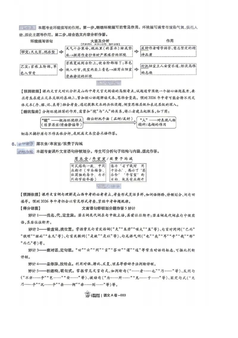 语数英试题AB卷答案_中考押题2026《中考押题》系列（9科全套实时更新中）_2026版中考《天星中考临考预测卷》（7科全套（有改版含新增卷））（山西版）