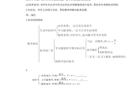 章末复习（导学案）_人教版数学九年级上册_版本二_九年级数学上册（人教版）_教学设计_教案多套_9上数教案推荐_R9数上教案_第二十五章概率初步_导学案_章末复习