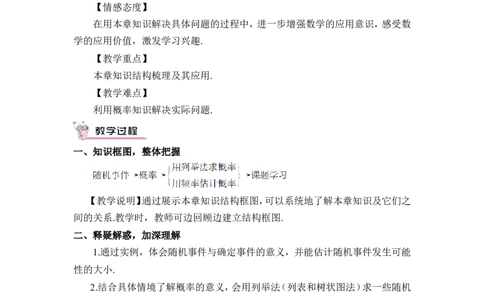 本章热点专题训练（教案）_人教版数学九年级上册_版本二_九年级数学上册（人教版）_教学设计_教案多套_9上数教案推荐_R9数上教案_第二十五章概率初步_教案_章末复习