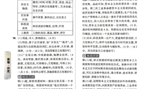 黑白卷历史答案_中考押题2026《中考押题》系列（9科全套实时更新中）_万唯2026版初中《万唯黑白卷》7科全套（湖南）_黑白卷历史