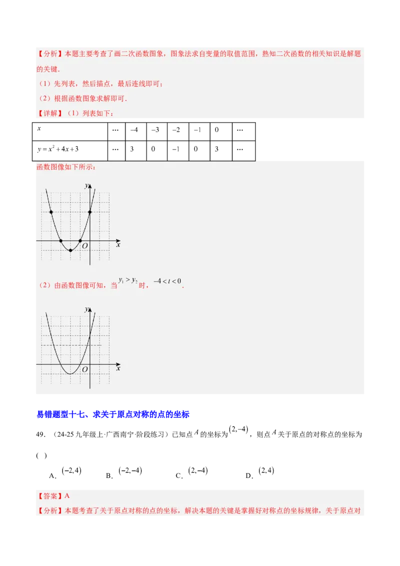 期中重难点特训之易错压轴专项训练（18易错+8压轴）（教师版）_人教版数学九年级上册_版本二_九年级数学上册（人教版）_重难点专题提升-V7_2026版