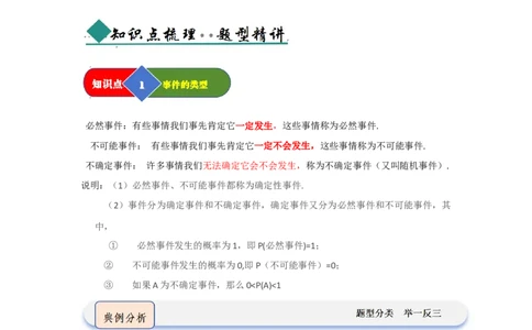 第01讲概率的初步（知识解读+题型精讲+随堂检测）（学生版）_人教版数学九年级上册_版本二_九年级数学上册（人教版）_知识解读与题型专练-V14_2026版