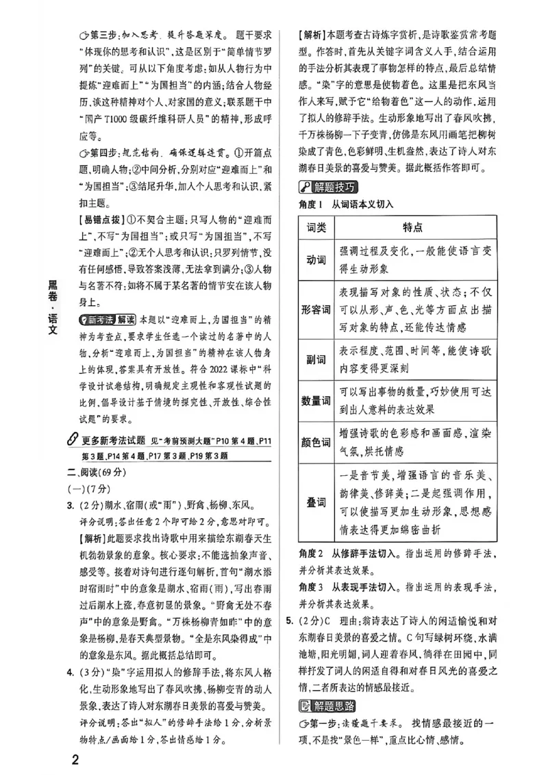 语文黑卷答案_中考押题2026《中考押题》系列（9科全套实时更新中）_万唯2026版初中《万唯黑白卷》7科全套（福建）_万维语文