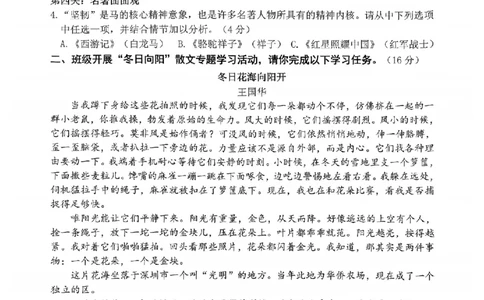 语文卷-2604丽水一模_中考押题2026《中考押题》系列（9科全套实时更新中）_浙江2026版中考《浙江一模二模》多地区全套（浙江）_2604丽水一模
