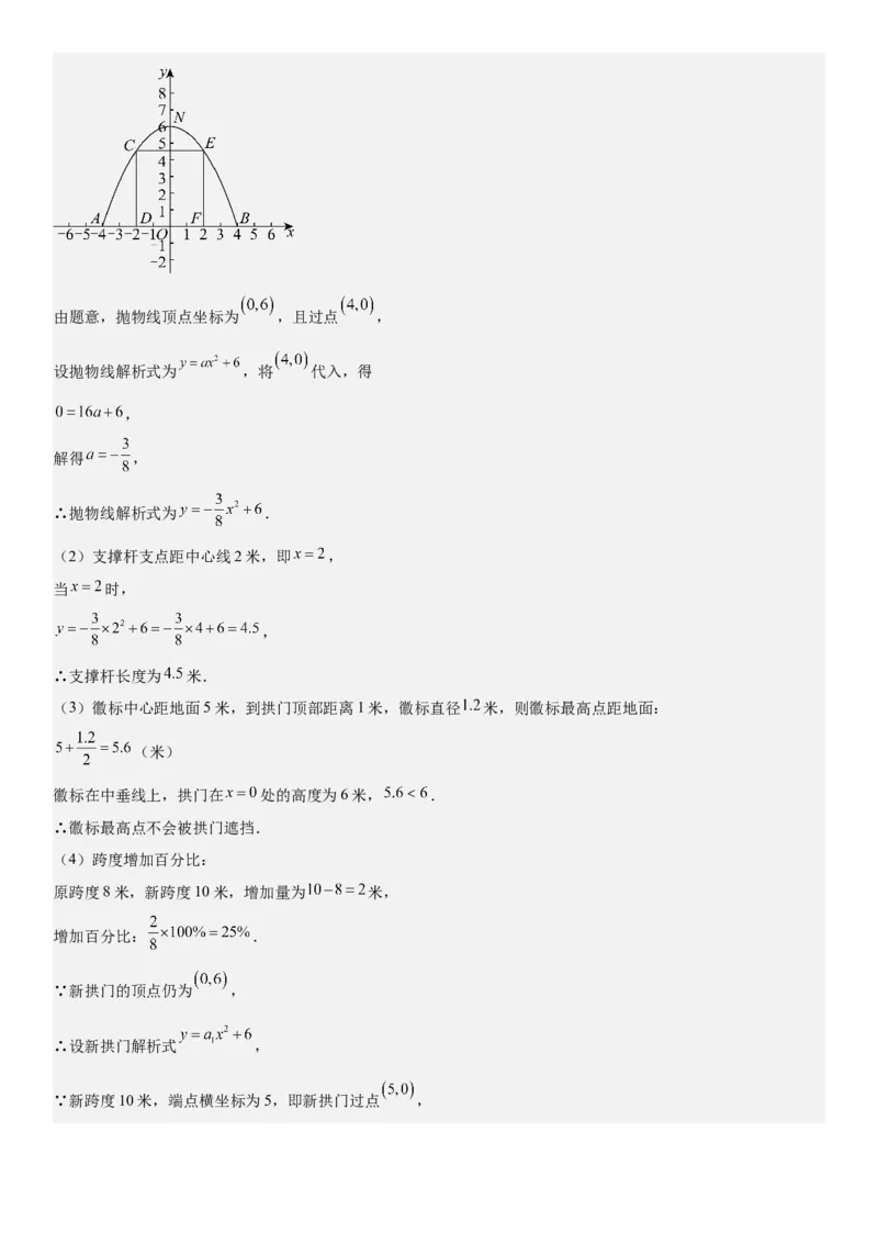 期末培优：二次函数20种高频考点专项训练（解析版）_人教版数学九年级上册_版本二_九年级数学上册（人教版）_期中期末