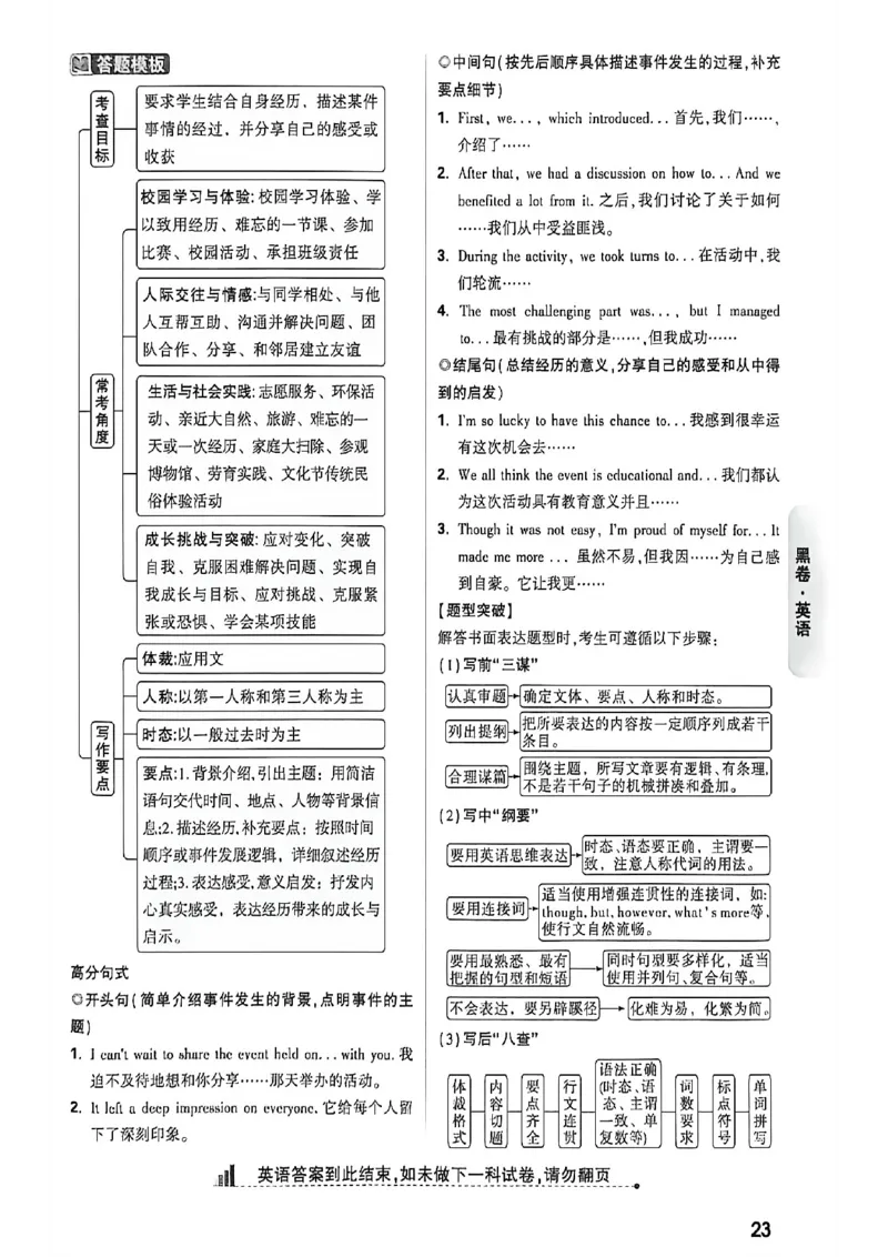 英语黑卷答案_中考押题2026《中考押题》系列（9科全套实时更新中）_万唯2026版初中《万唯黑白卷》7科全套（福建）_万维英语