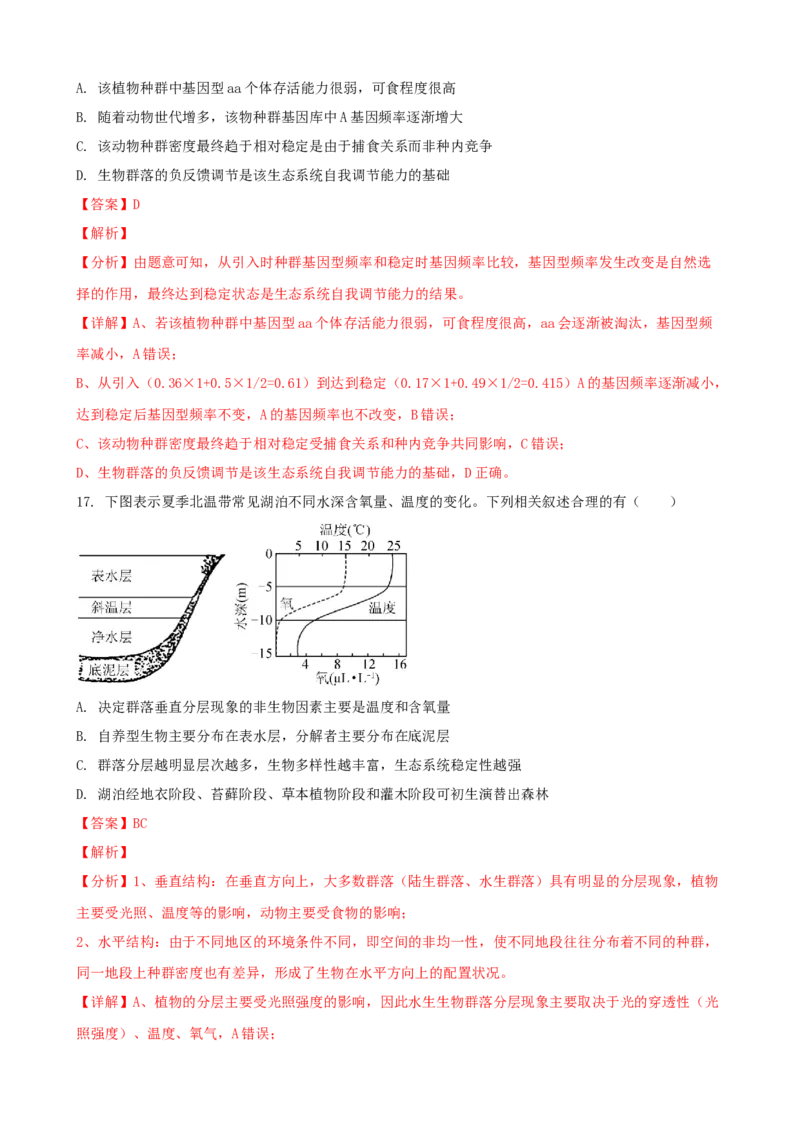 解密15种群与群落（讲义)（教师版）_新高考复习资料_2023年新高考复习资料_二轮复习_高频考点解密2023年高考生物二轮复习讲义+分层训练（全国通用）288808838