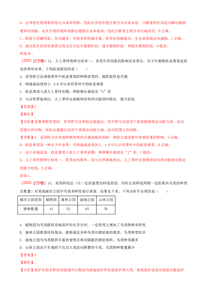 解密15种群与群落（讲义)（教师版）_新高考复习资料_2023年新高考复习资料_二轮复习_高频考点解密2023年高考生物二轮复习讲义+分层训练（全国通用）288808838