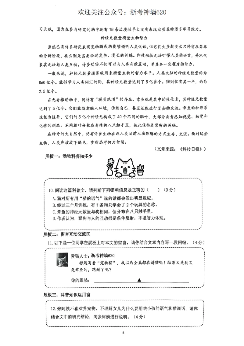 语文卷-2603衢州衢江区一模_中考押题2026《中考押题》系列（9科全套实时更新中）_浙江2026版中考《浙江一模二模》多地区全套（浙江）_2603衢州衢江区一模（全科）