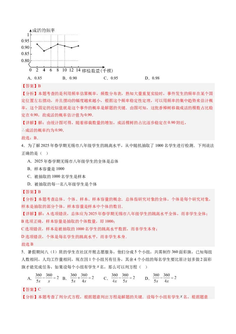 数学（解析版）_人教版数学九年级上册_版本二_九年级数学上册（人教版）_秋季开学摸底考_九年级数学秋季开学摸底考（江苏苏州专用）